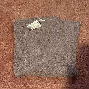 NIB BAREFOOT DREAMS COZY CHIC SCARF PEWTER thank you